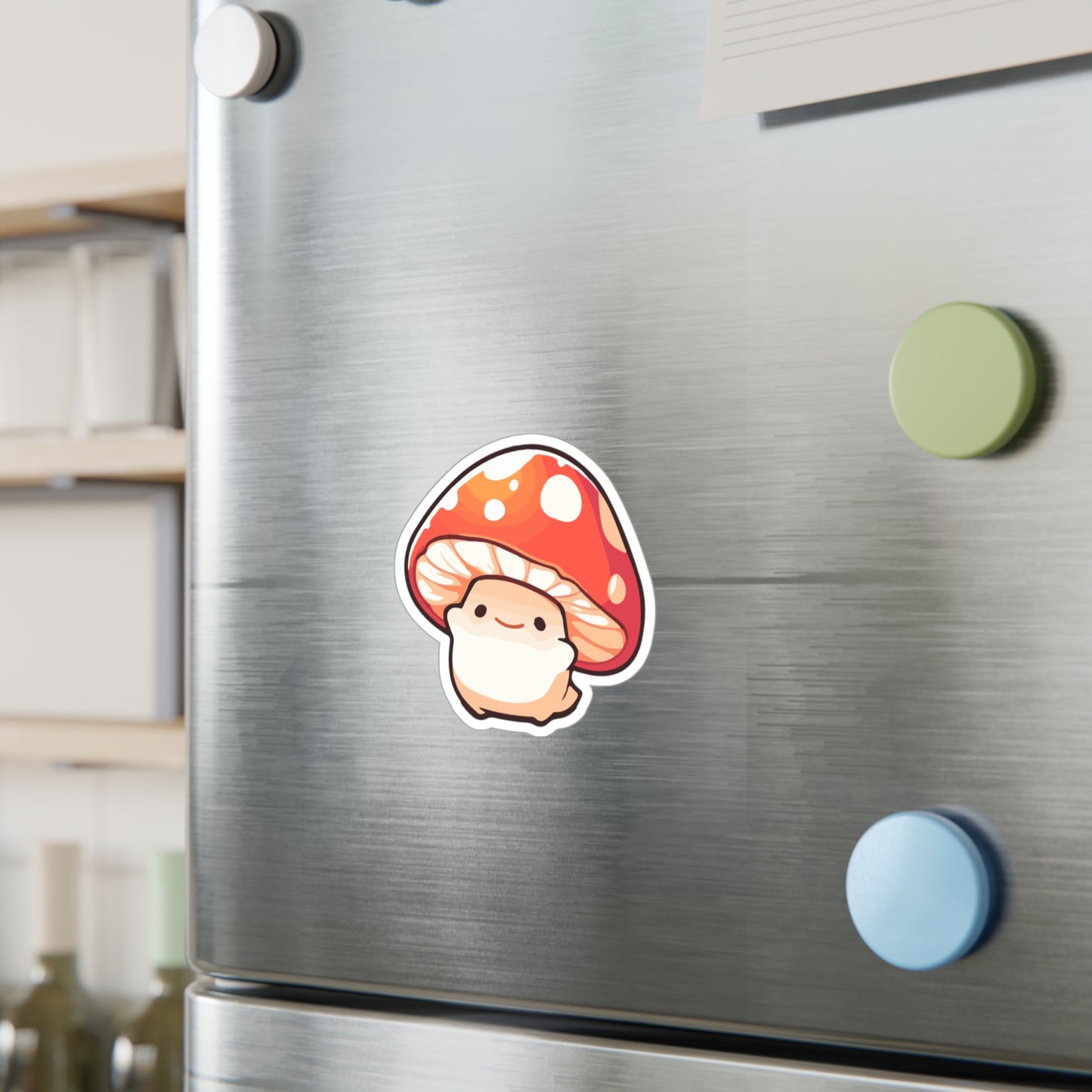 Cute Mushroom Kiss-Cut Vinyl Decals, Whimsical Stickers for Laptops, Scrapbooking, Home Decor, Gifts, Cute Aesthetic