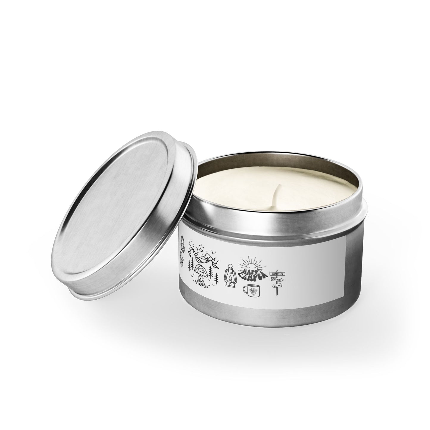 Cozy Camping Tin Candles | Adventure Decor, Gift for Outdoors Lovers, Relaxation, Home Fragrance, Travel Essentials