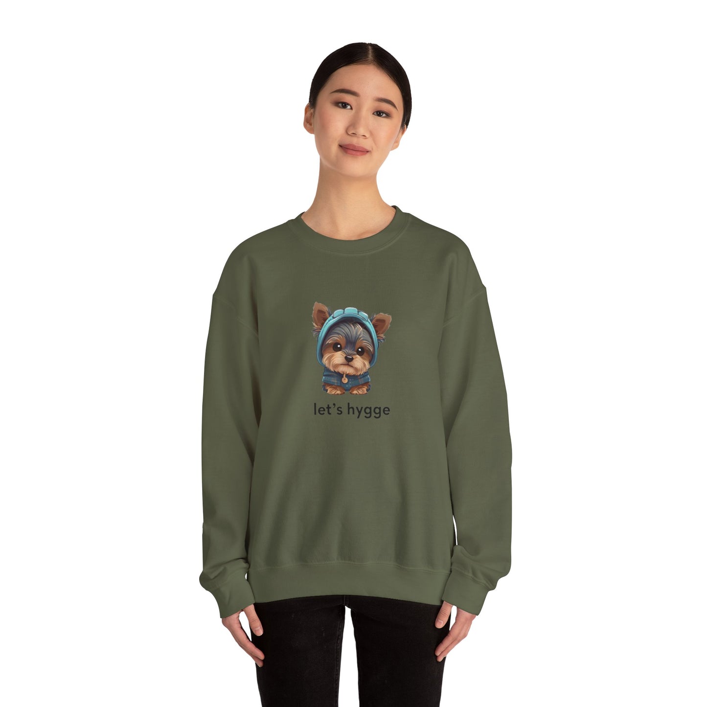 Cozy Dog Sweatshirt Let's Hygge!