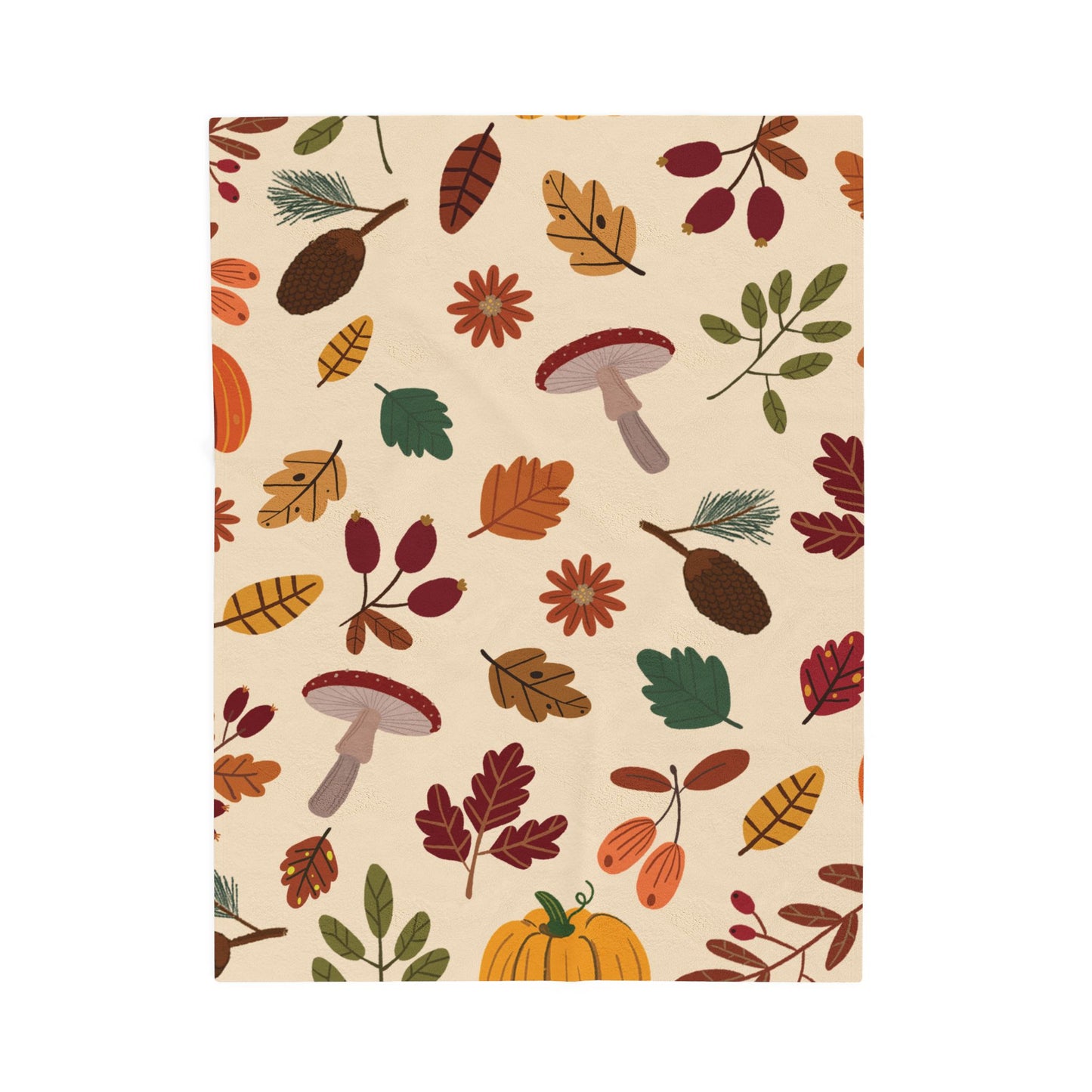 Cozy Fall Velveteen Plush Blanket, Autumn Decor, Soft Throw, Seasonal Gift, Snuggle Blanket, Home Comfort