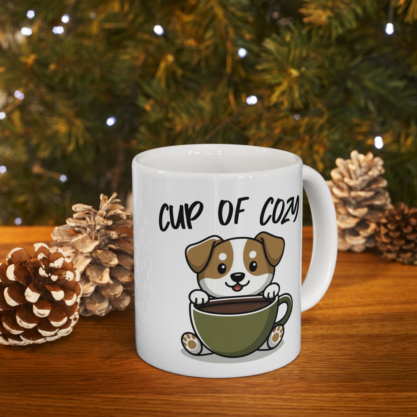 Cup of Cozy Ceramic Coffee Mug, Gift For Coffee and Pet Lovers