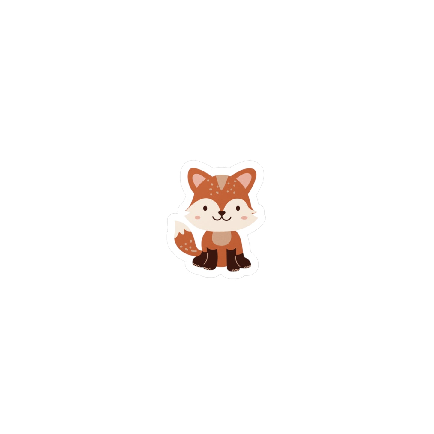 Adorable Fox Kiss-Cut Vinyl Decals, Cute Animal Stickers for Kids, Stylish Laptop Decor, Fun Wall Art, Ideal for Gift Ideas