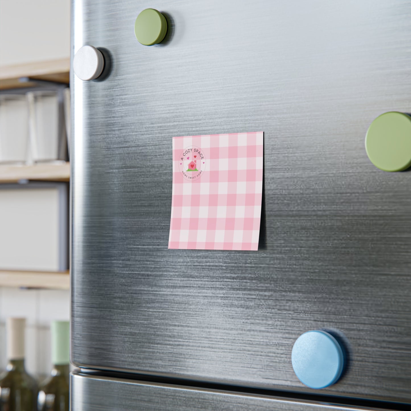 A Cozy Space Home Sweet Home Note Pads in Pink Gingham
