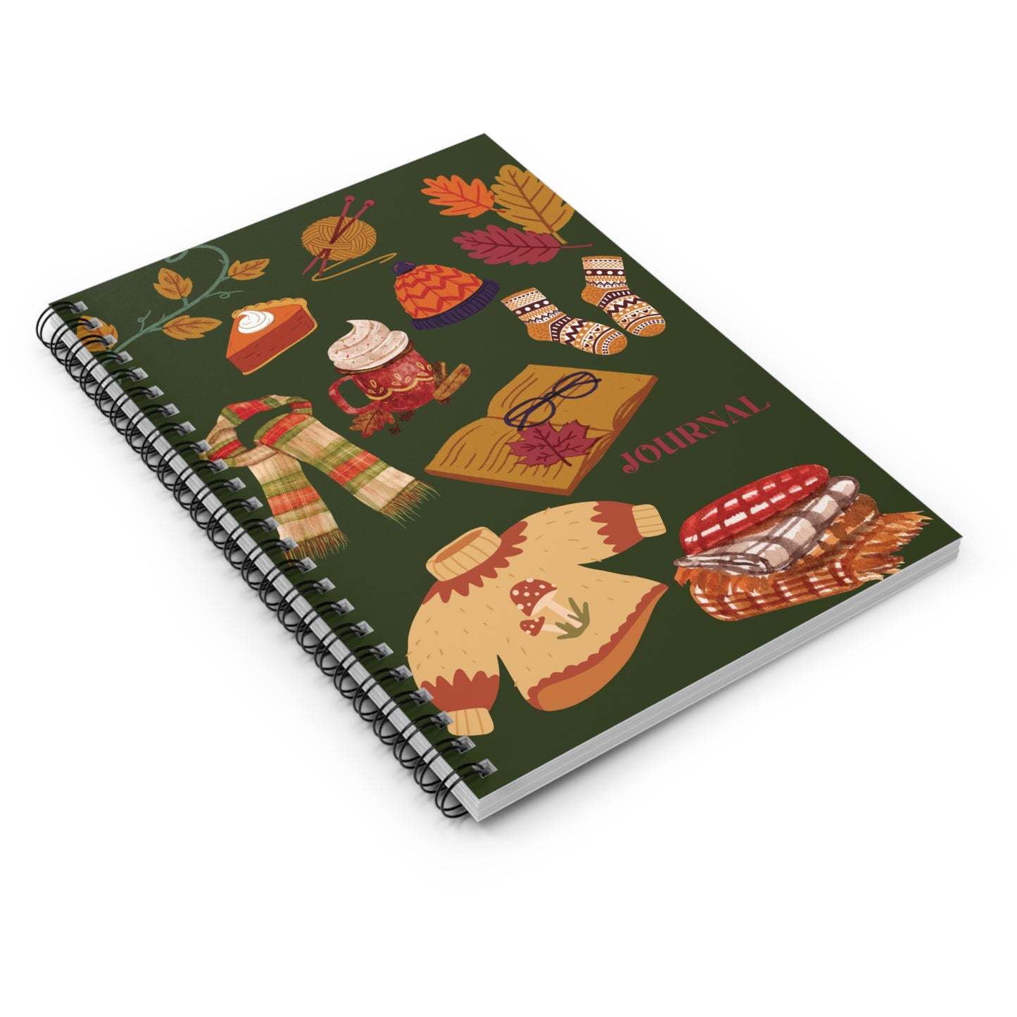 Cozy Autumn Spiral Notebook for Note-taking or Journaling