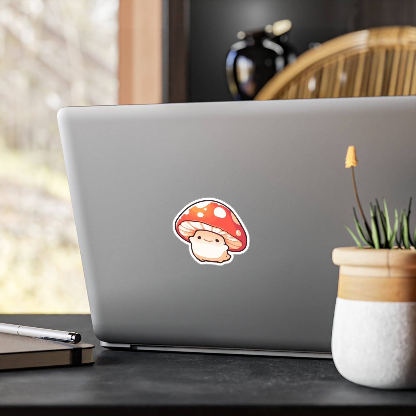 Cute Mushroom Kiss-Cut Vinyl Decals, Whimsical Stickers for Laptops, Scrapbooking, Home Decor, Gifts, Cute Aesthetic