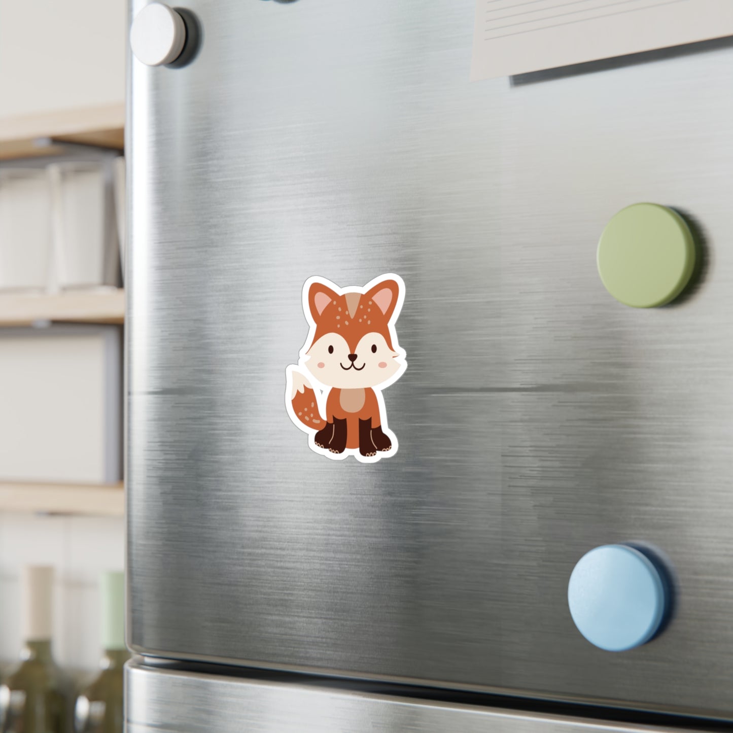 Adorable Fox Kiss-Cut Vinyl Decals, Cute Animal Stickers for Kids, Stylish Laptop Decor, Fun Wall Art, Ideal for Gift Ideas