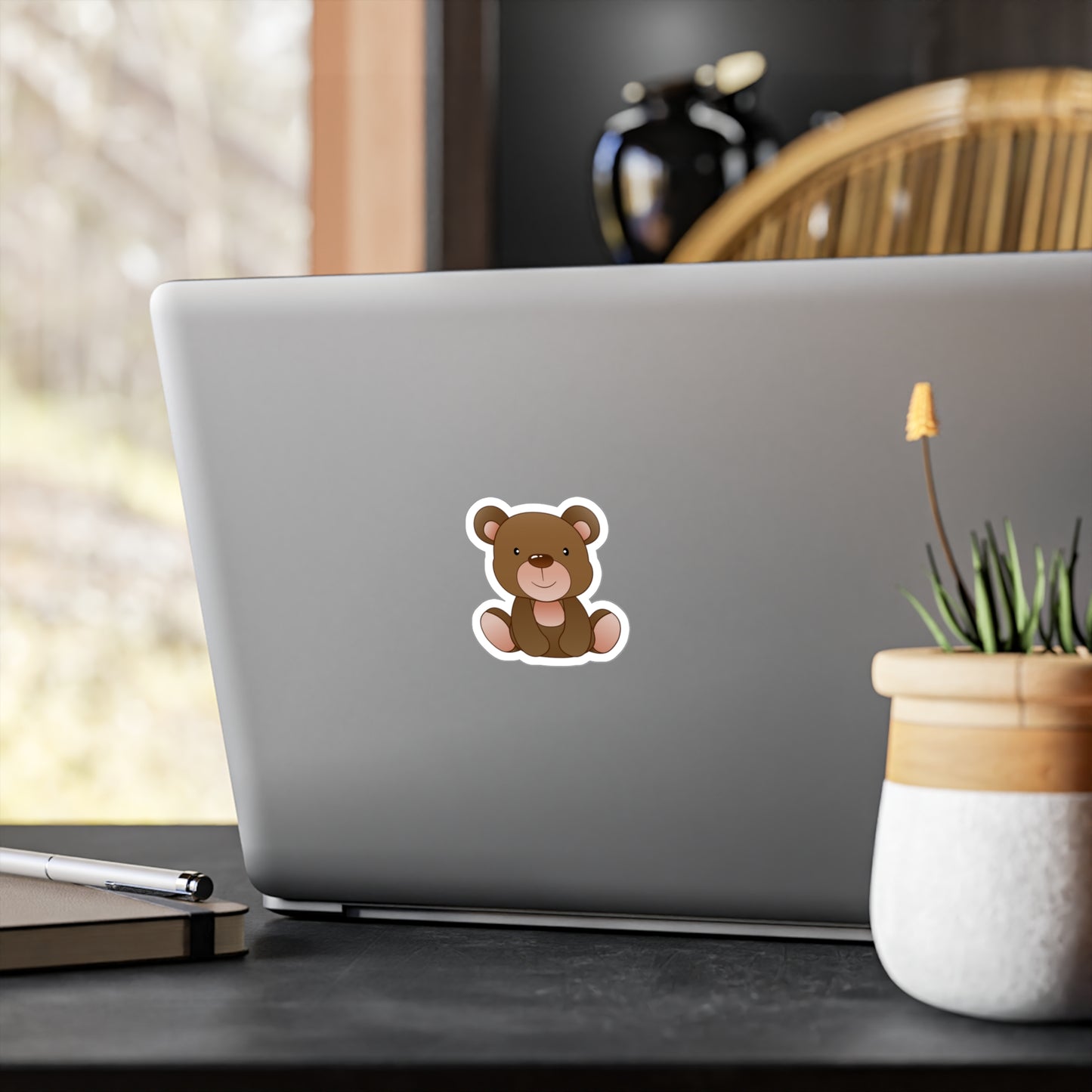 Adorable Bear Kiss-Cut Vinyl Decals, Cute Stickers for Kids, Baby Room Decor, Laptop Stickers, Nursery Decor