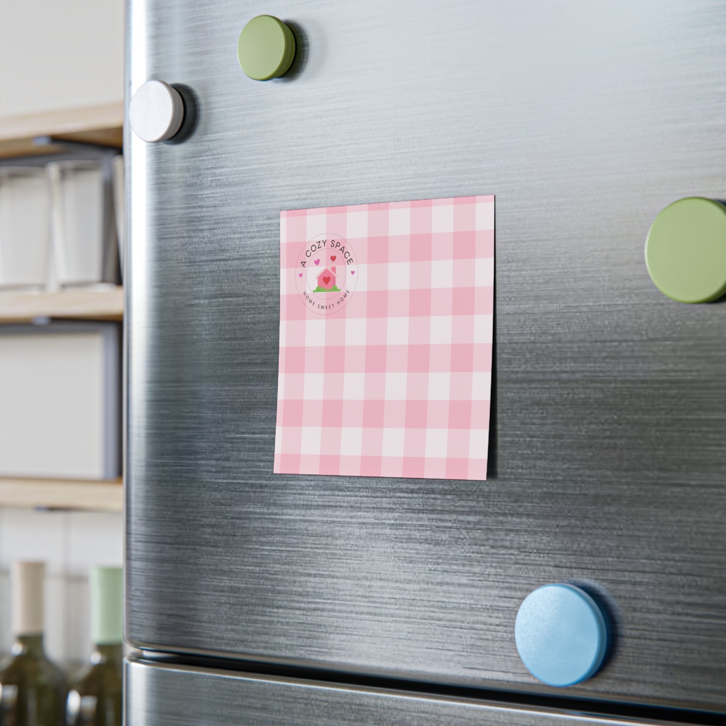 A Cozy Space Home Sweet Home Note Pads in Pink Gingham
