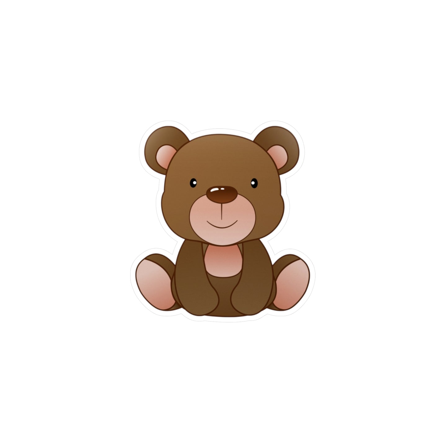Adorable Bear Kiss-Cut Vinyl Decals, Cute Stickers for Kids, Baby Room Decor, Laptop Stickers, Nursery Decor