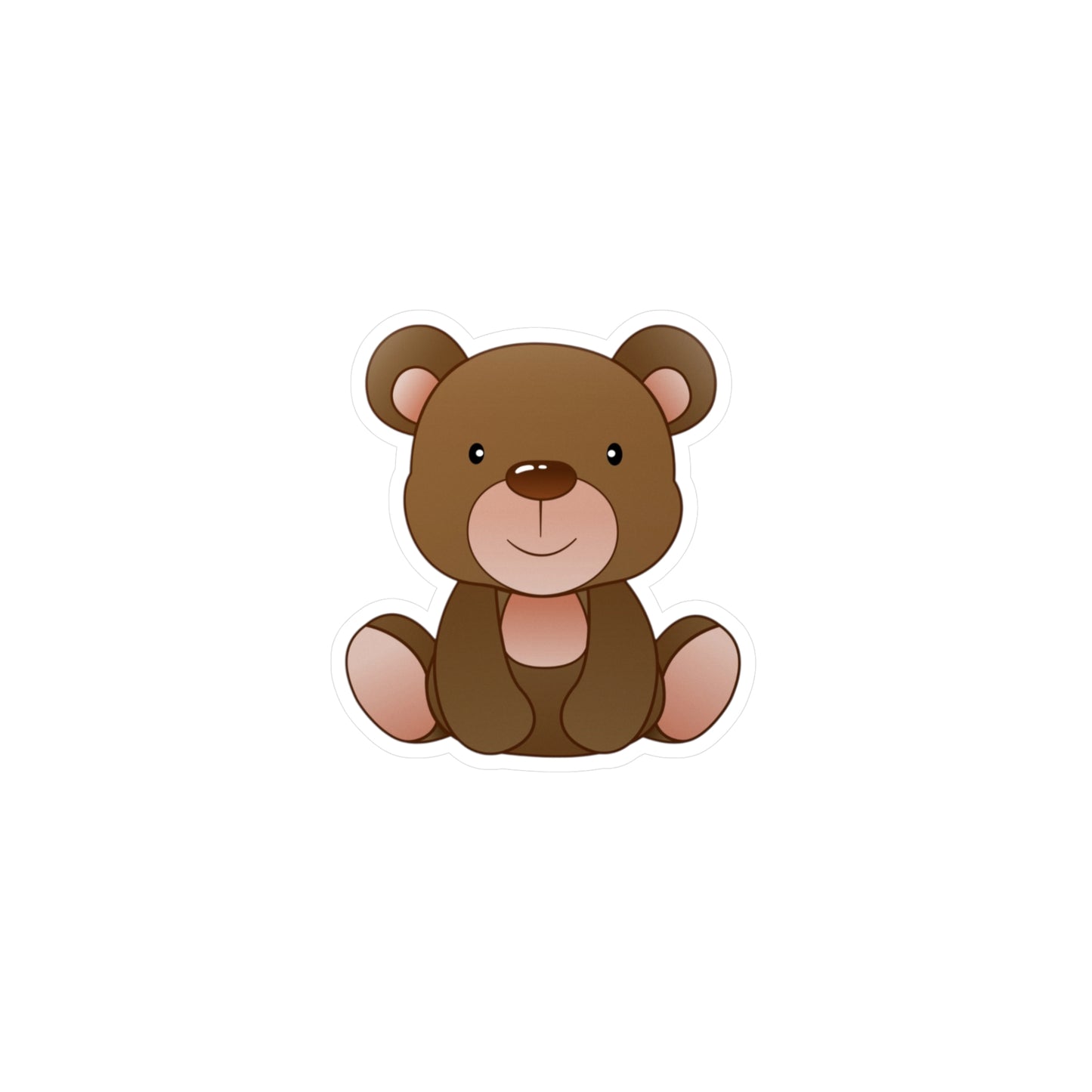 Adorable Bear Kiss-Cut Vinyl Decals, Cute Stickers for Kids, Baby Room Decor, Laptop Stickers, Nursery Decor