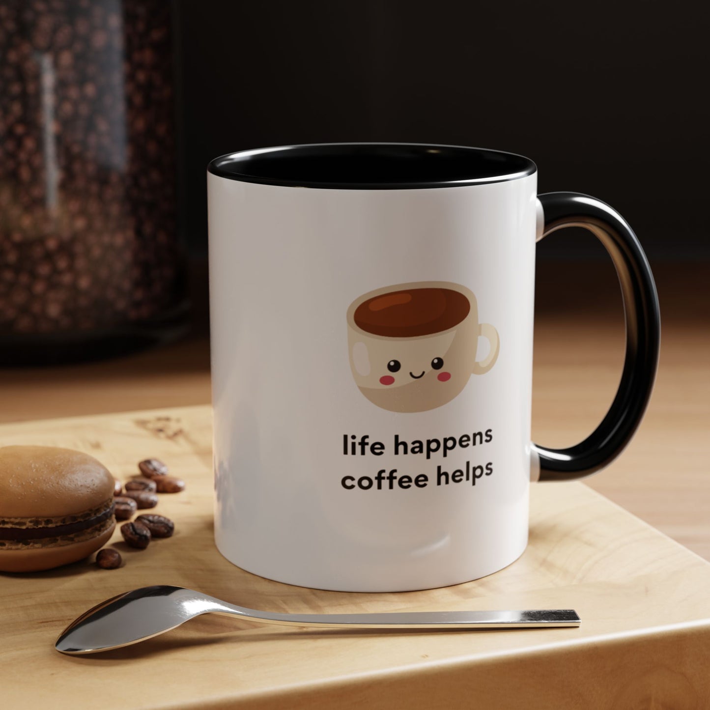 Life Happens Coffee Helps Mug