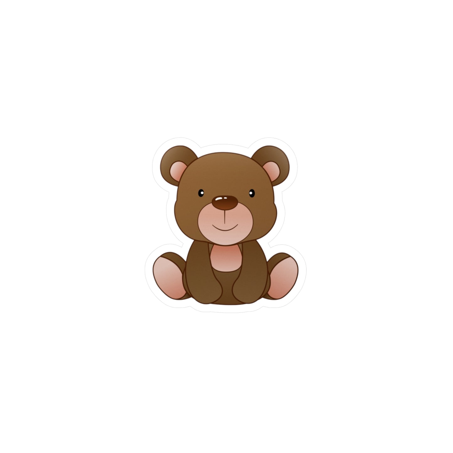 Adorable Bear Kiss-Cut Vinyl Decals, Cute Stickers for Kids, Baby Room Decor, Laptop Stickers, Nursery Decor