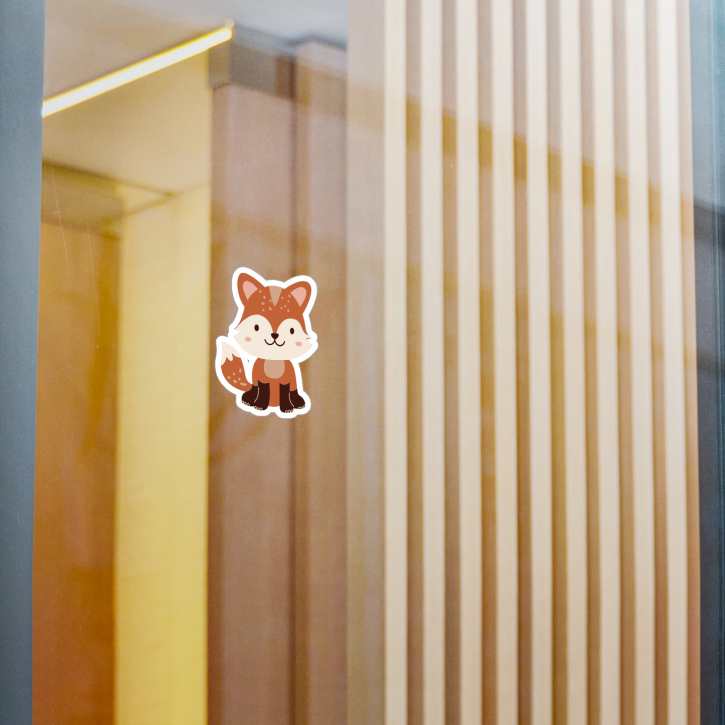 Adorable Fox Kiss-Cut Vinyl Decals, Cute Animal Stickers for Kids, Stylish Laptop Decor, Fun Wall Art, Ideal for Gift Ideas
