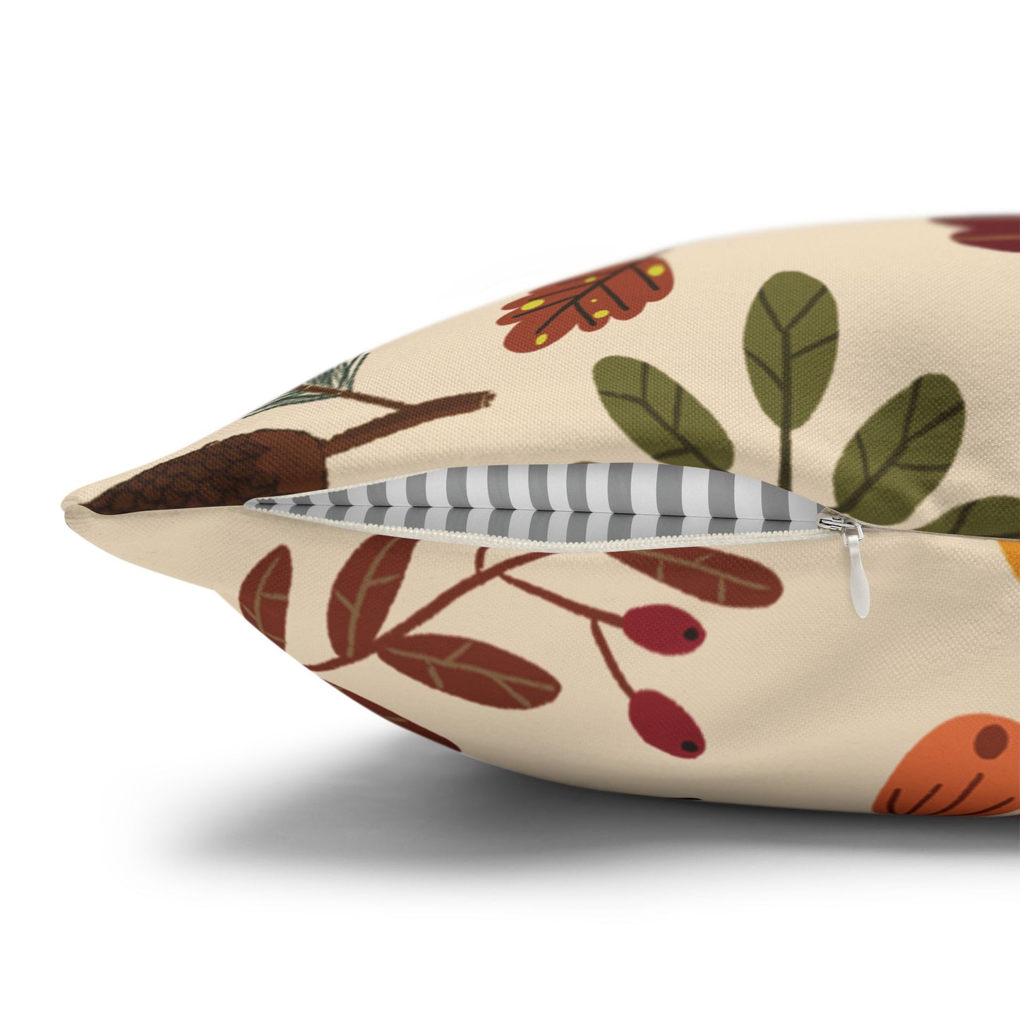 Autumn Leaves Pillowcase - Cozy Home Decor, Fall Accent, Throw Pillows, Seasonal Home Gift, Mushroom Design