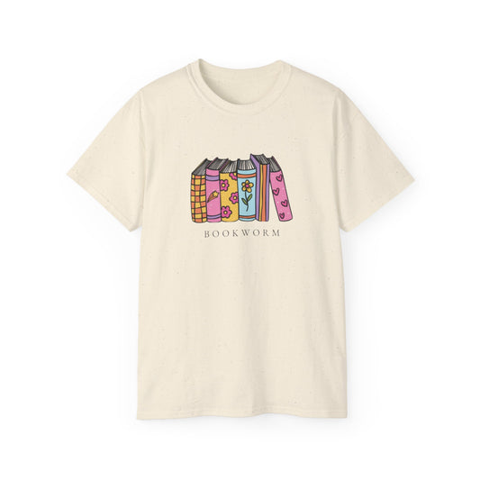 Bookworm Unisex Ultra Cotton Tee, Gift for Readers, Literary T-Shirt, Book Lover Apparel, Cozy Casual Wear, Reading Gift Idea