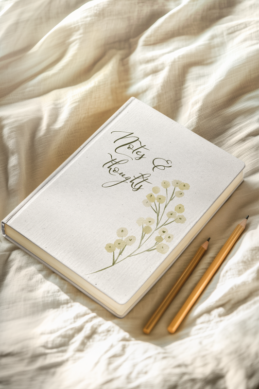 Floral Hardcover Journal - Notes & Thoughts - Perfect for Writing and Inspiration
