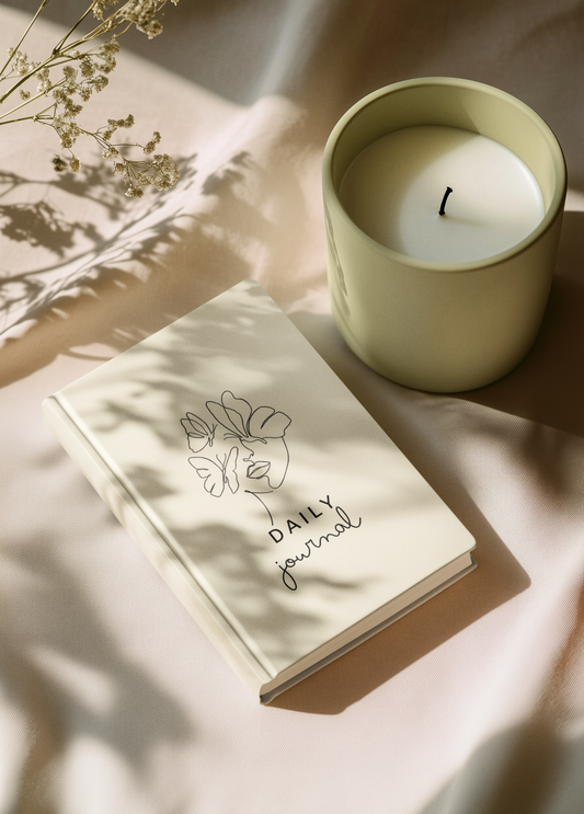 Floral Minimalist Daily Journal Hardcover Journal Inspirational Notebook