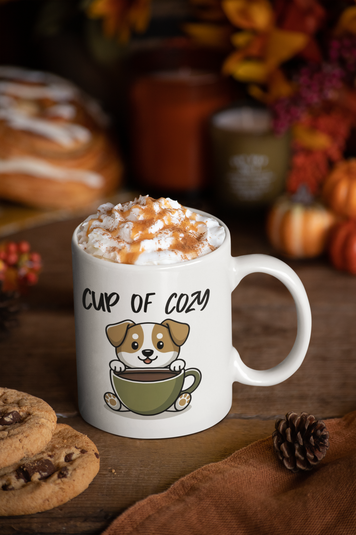Cup of Cozy Ceramic Coffee Mug, Gift For Coffee and Pet Lovers