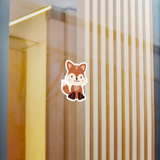 Adorable Fox Kiss-Cut Vinyl Decals, Cute Animal Stickers for Kids, Stylish Laptop Decor, Fun Wall Art, Ideal for Gift Ideas