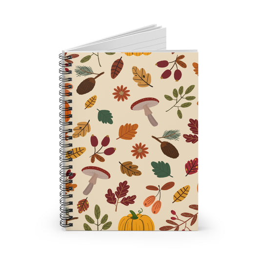 Autumn Vibes Spiral Notebook - Perfect for Journaling, School, Note-Taking, Fall Decor, Seasonal Gifts, Nature Lovers