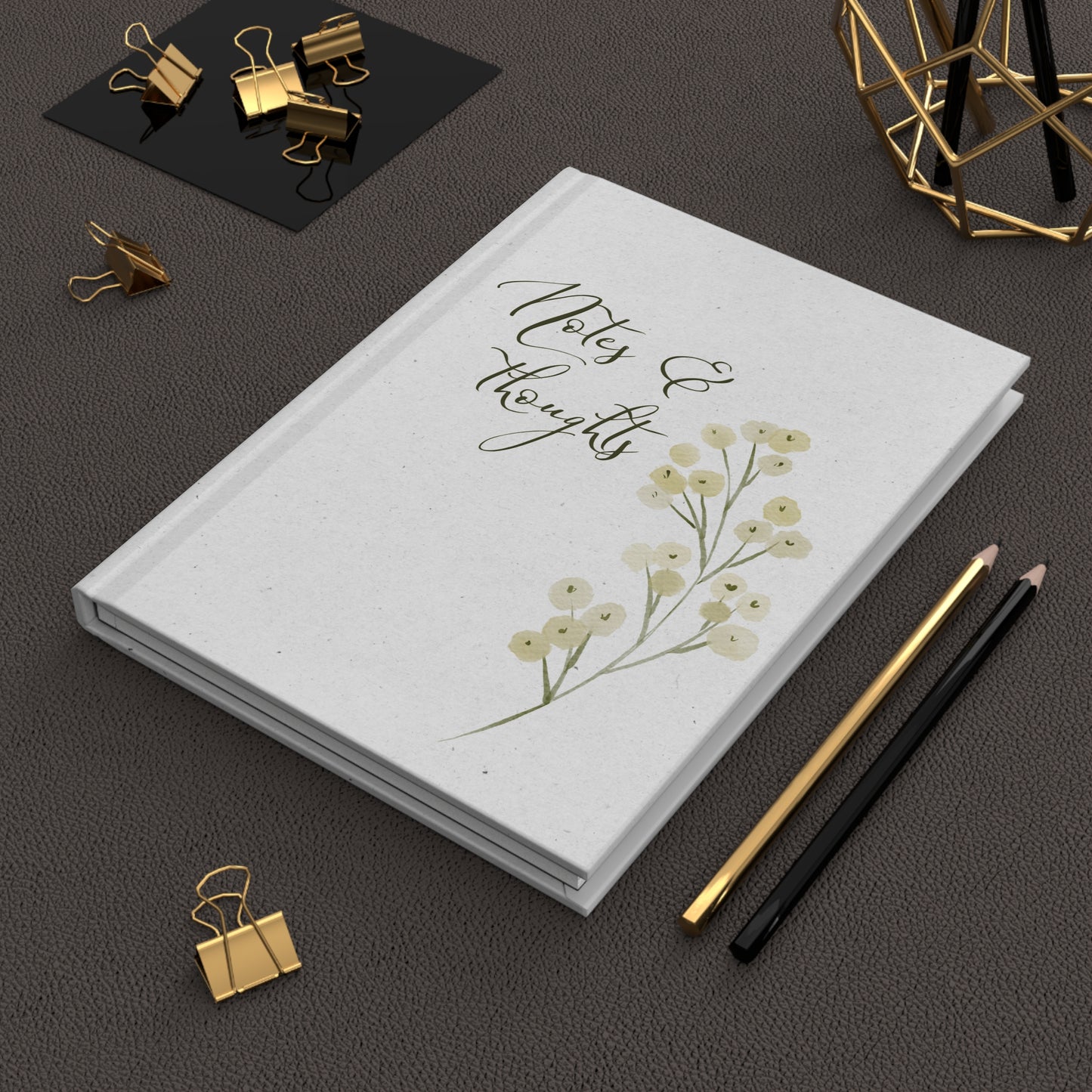 Floral Hardcover Journal - Notes & Thoughts - Perfect for Writing and Inspiration
