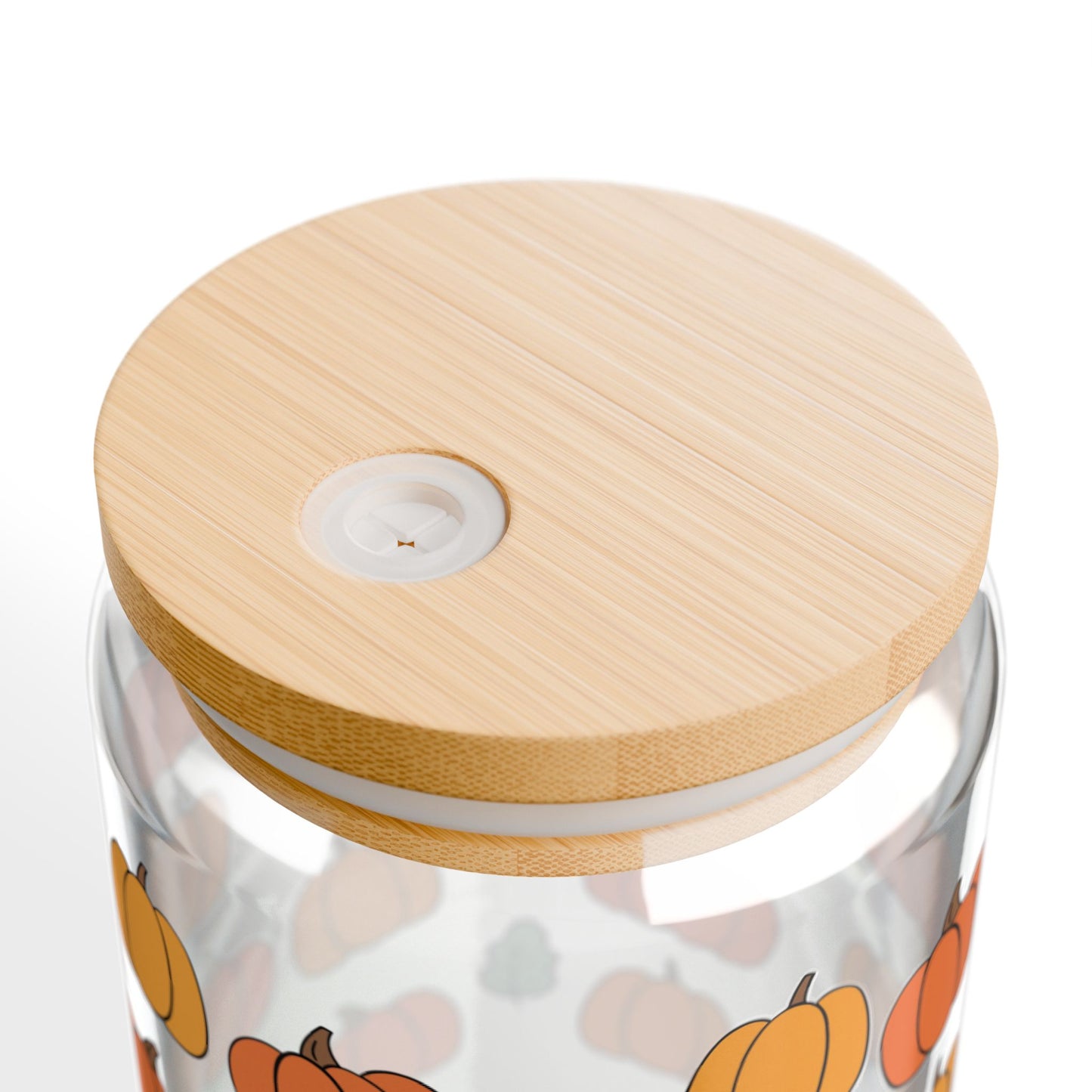 Pumpkin-Themed Sipper Glass Eco-Friendly Jar