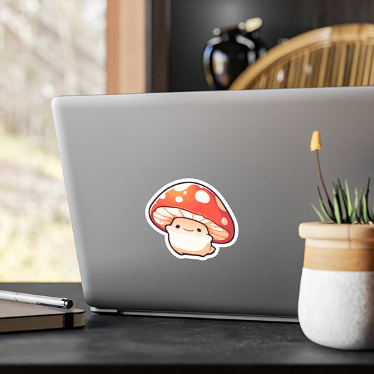 Cute Mushroom Kiss-Cut Vinyl Decals, Whimsical Stickers for Laptops, Scrapbooking, Home Decor, Gifts, Cute Aesthetic