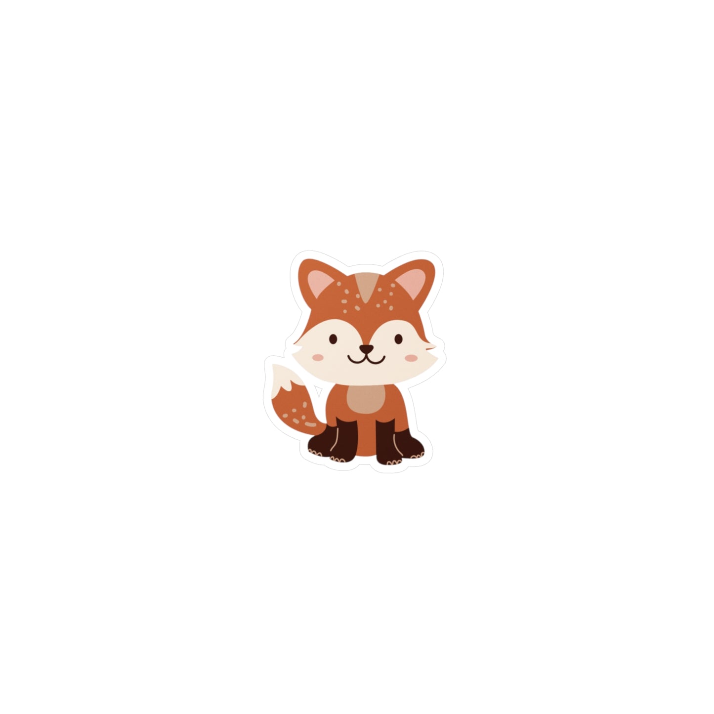 Adorable Fox Kiss-Cut Vinyl Decals, Cute Animal Stickers for Kids, Stylish Laptop Decor, Fun Wall Art, Ideal for Gift Ideas