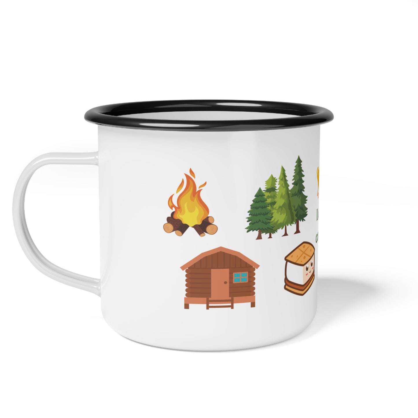 Let's Go Camping Enamel Camp Adventure Travel Coffee Mug