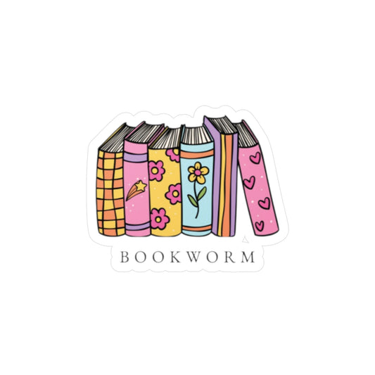 Bookworm Vinyl Decals - Cute Decor for Readers, Bookish Gifts, Laptop Stickers, Planner Accessories