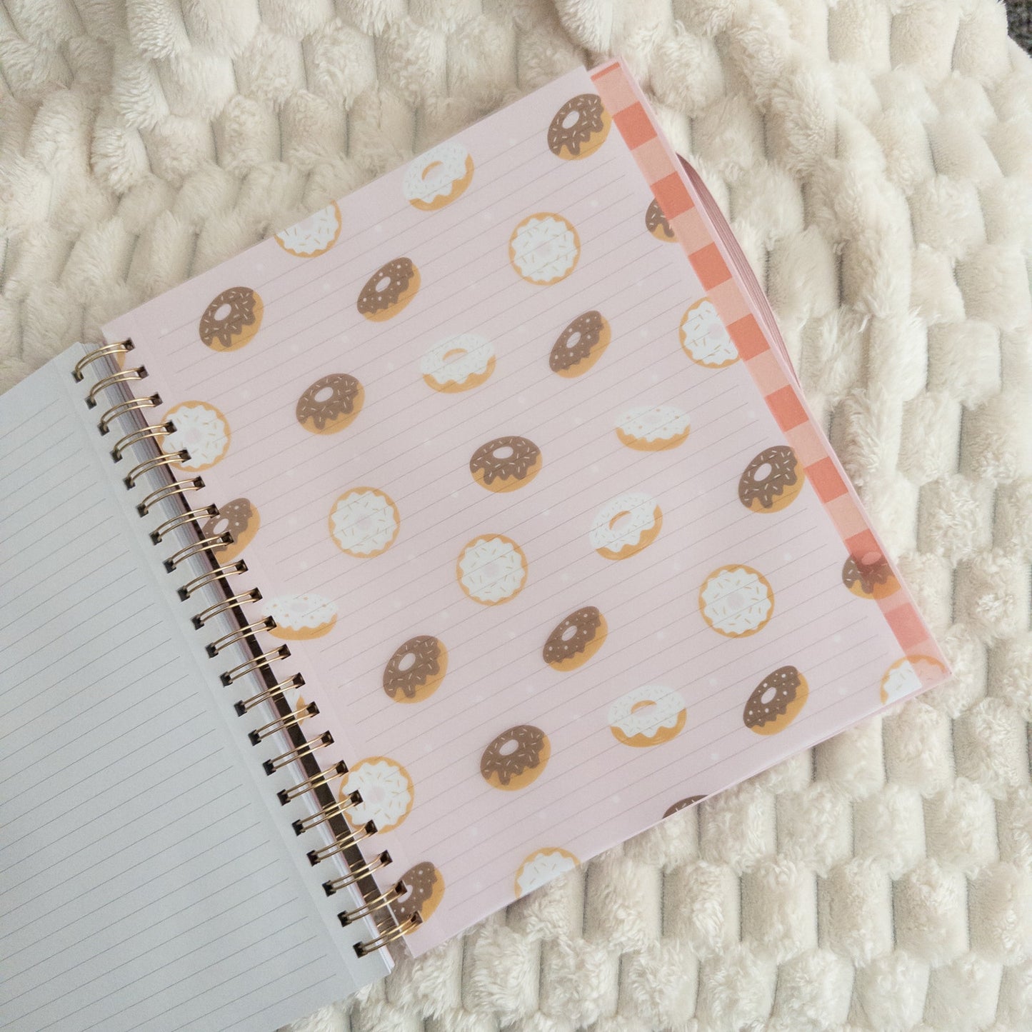 Cafe Themed Lined Paper Spiral Notebook Journal Hardcover