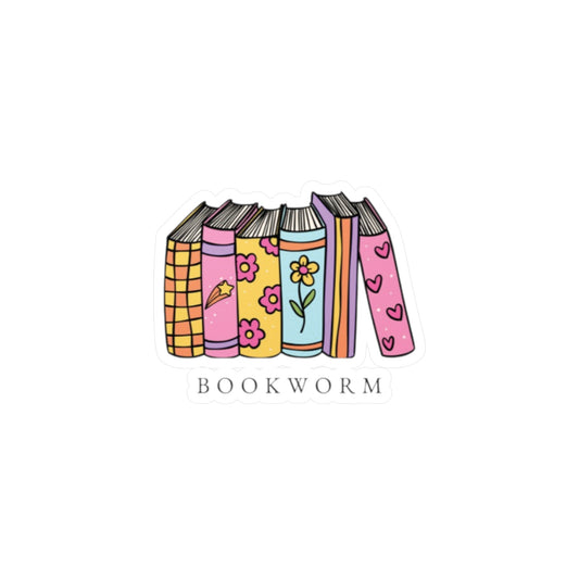 Bookworm Vinyl Decals - Cute Decor for Readers, Bookish Gifts, Laptop Stickers, Planner Accessories