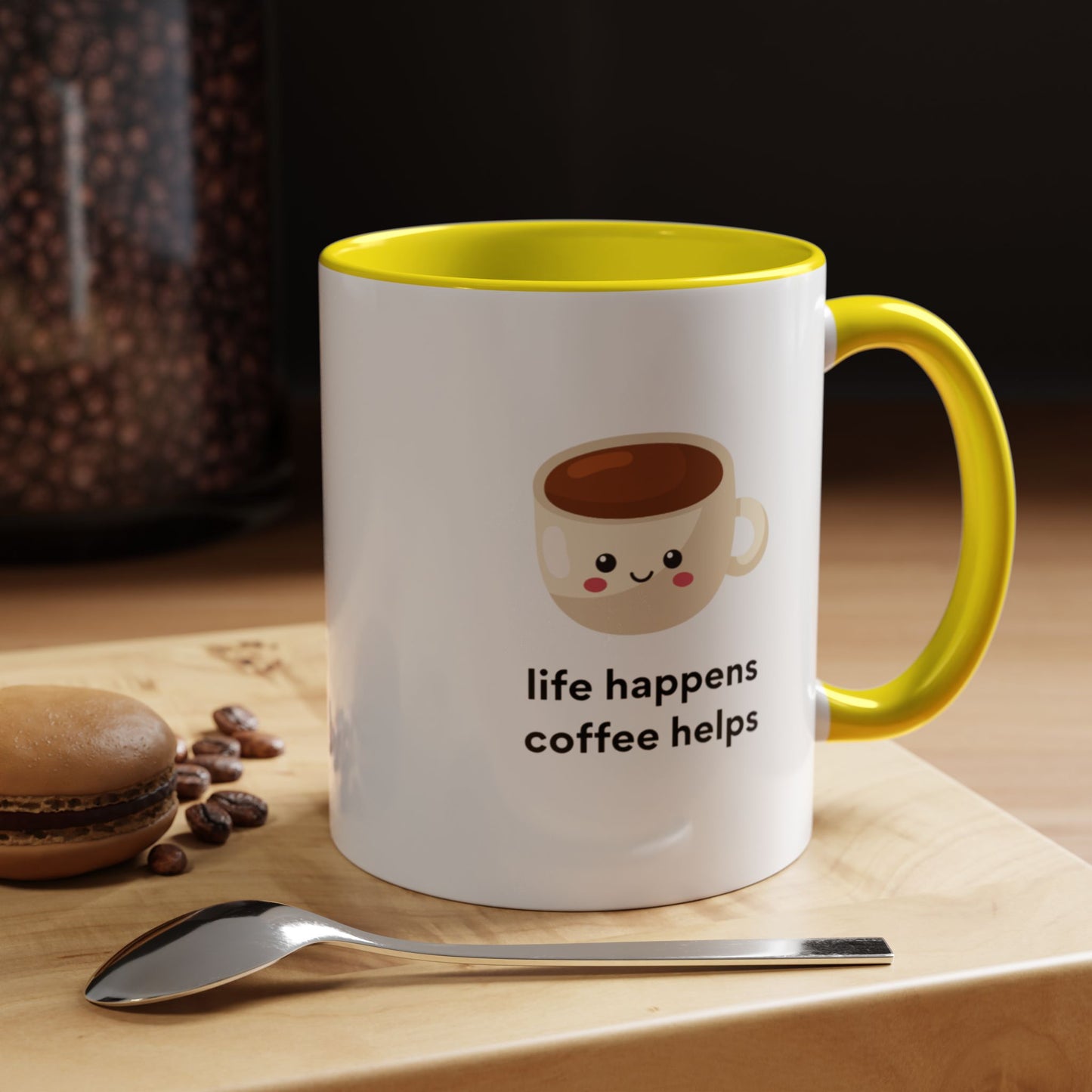 Life Happens Coffee Helps Mug