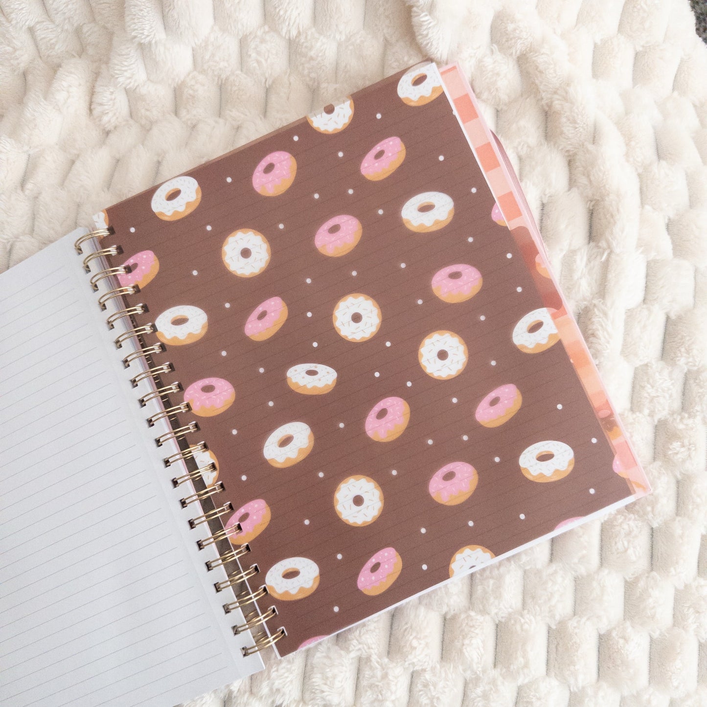 Cafe Themed Lined Paper Spiral Notebook Journal Hardcover