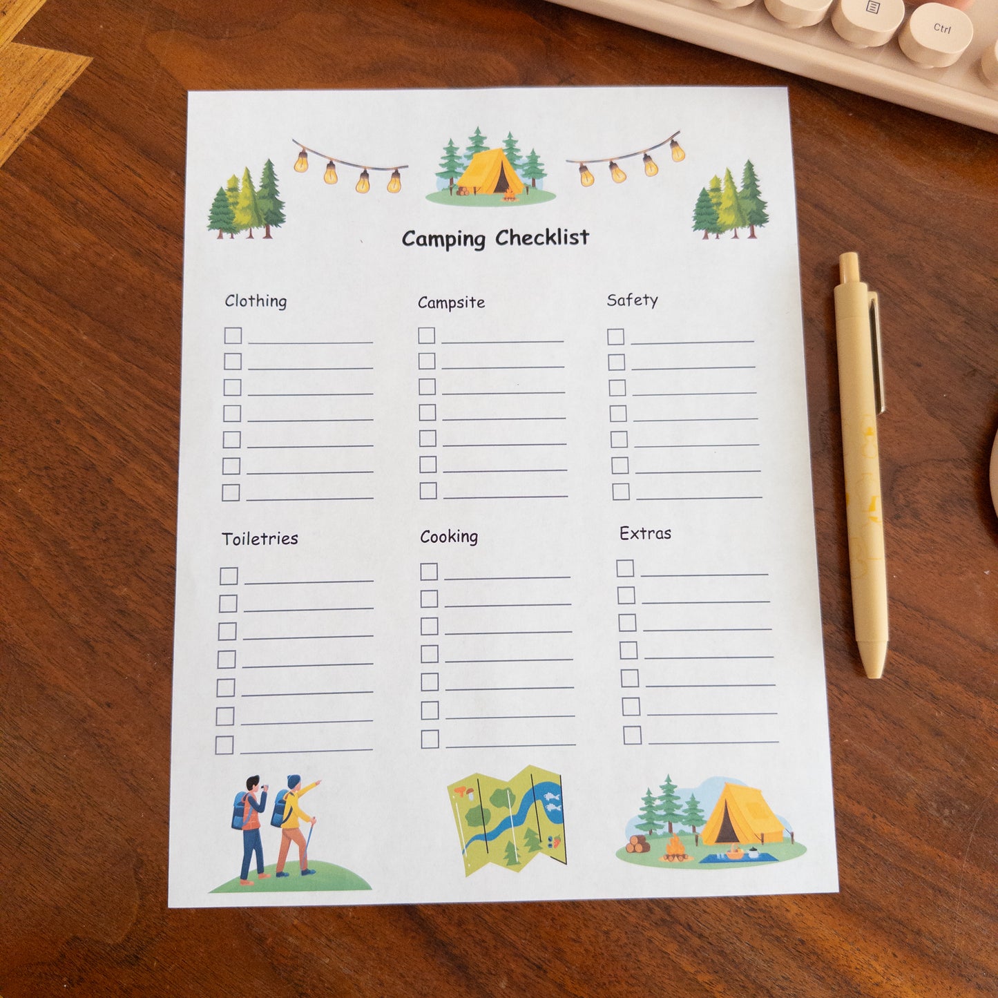 Camping Checklist Essential Printable
