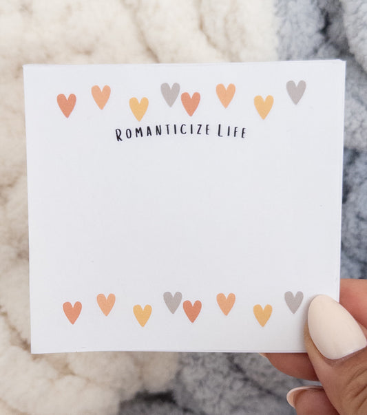 Romanticize Life Tear Off Pad Note Paper